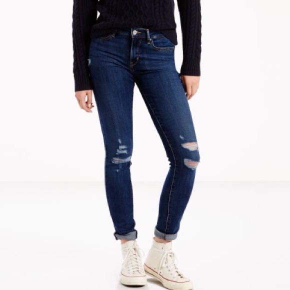 Levi’s Women’s 711 Dark Wash Skinny Jeans